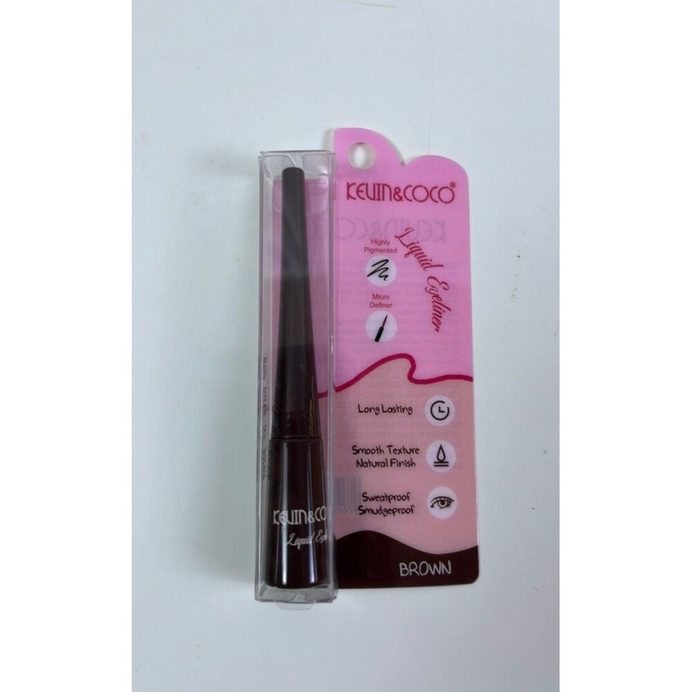 Kevin & Coco Liquid Eyeliner - Brown Micro Definer Highly Pigmented Long Lasting